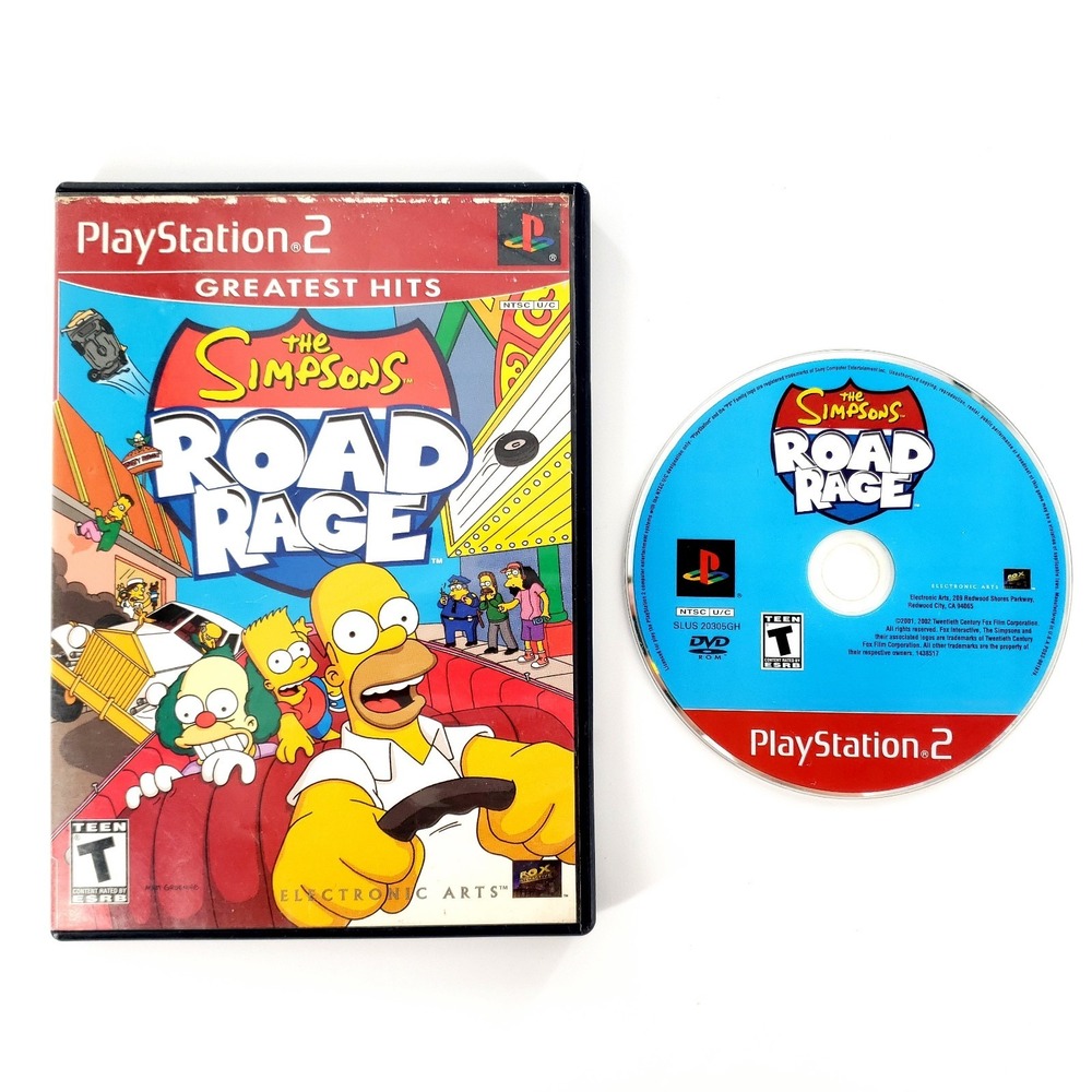 The Simpsons Road Rage Sony PlayStation 2 No Manual Tested & Works